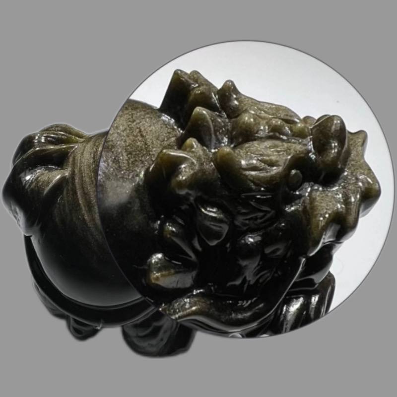 Gold Obsidian Carved Pieces Attracting wealth and prosperity