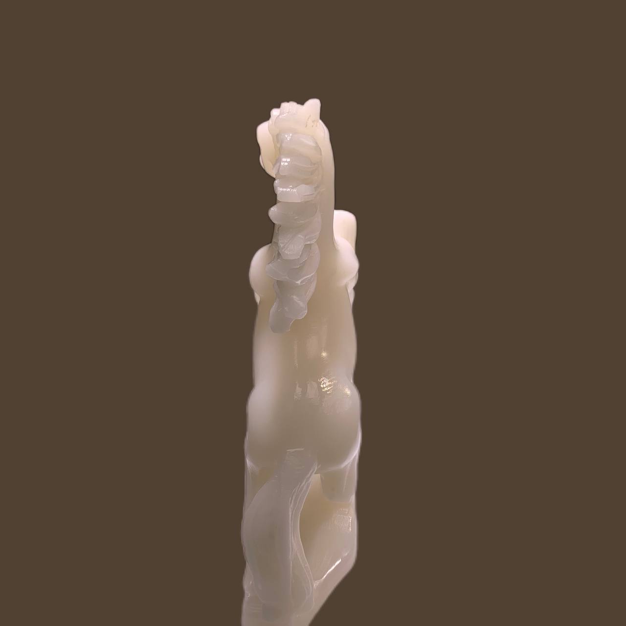 Hand-carved white jade horse