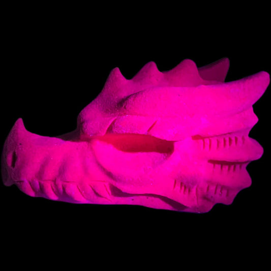 Ruby dragon head, UV reactive