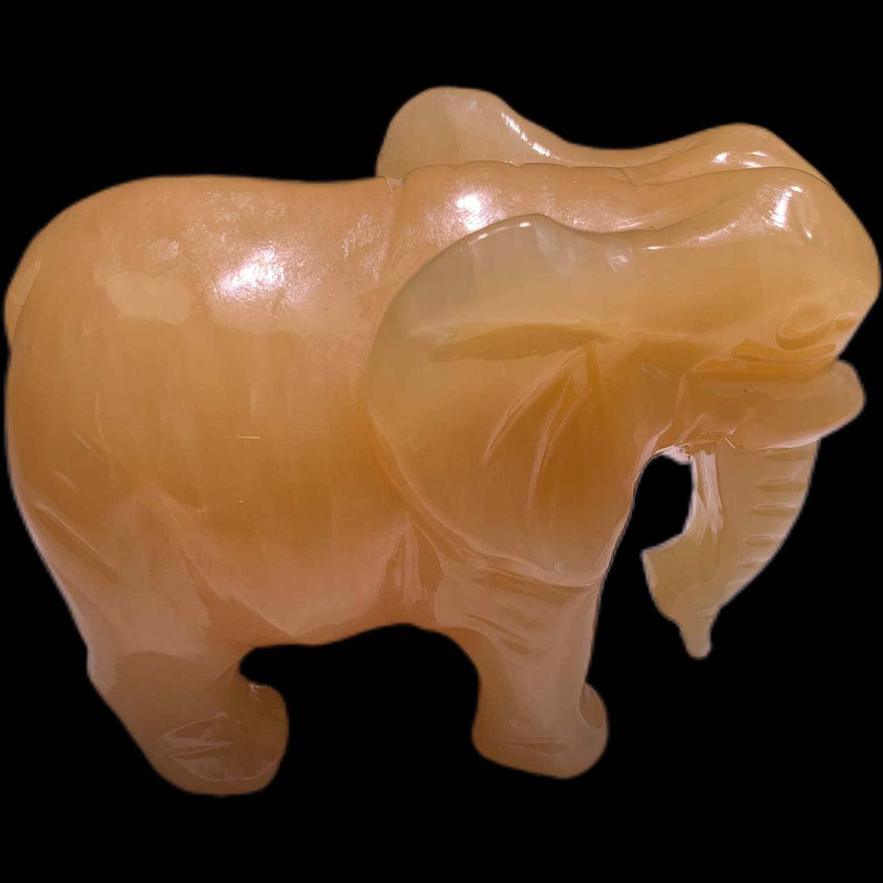 Elephant family, 3 (weight, 2 of 500g, 1 of 3500g) Natural Crystal Elephant Statue, Carved Animal Guardian Stone Carving Feng Shui Healing Reiki, White Jade, Topaz
