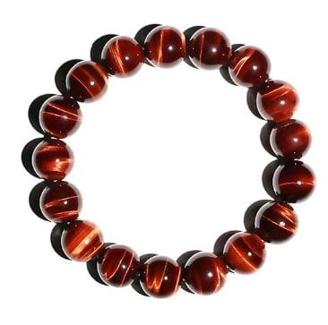 Natural Crystal 13mm Round Beads Stretch Red Tiger Eye Bracelet High Quality Unisex Gifts